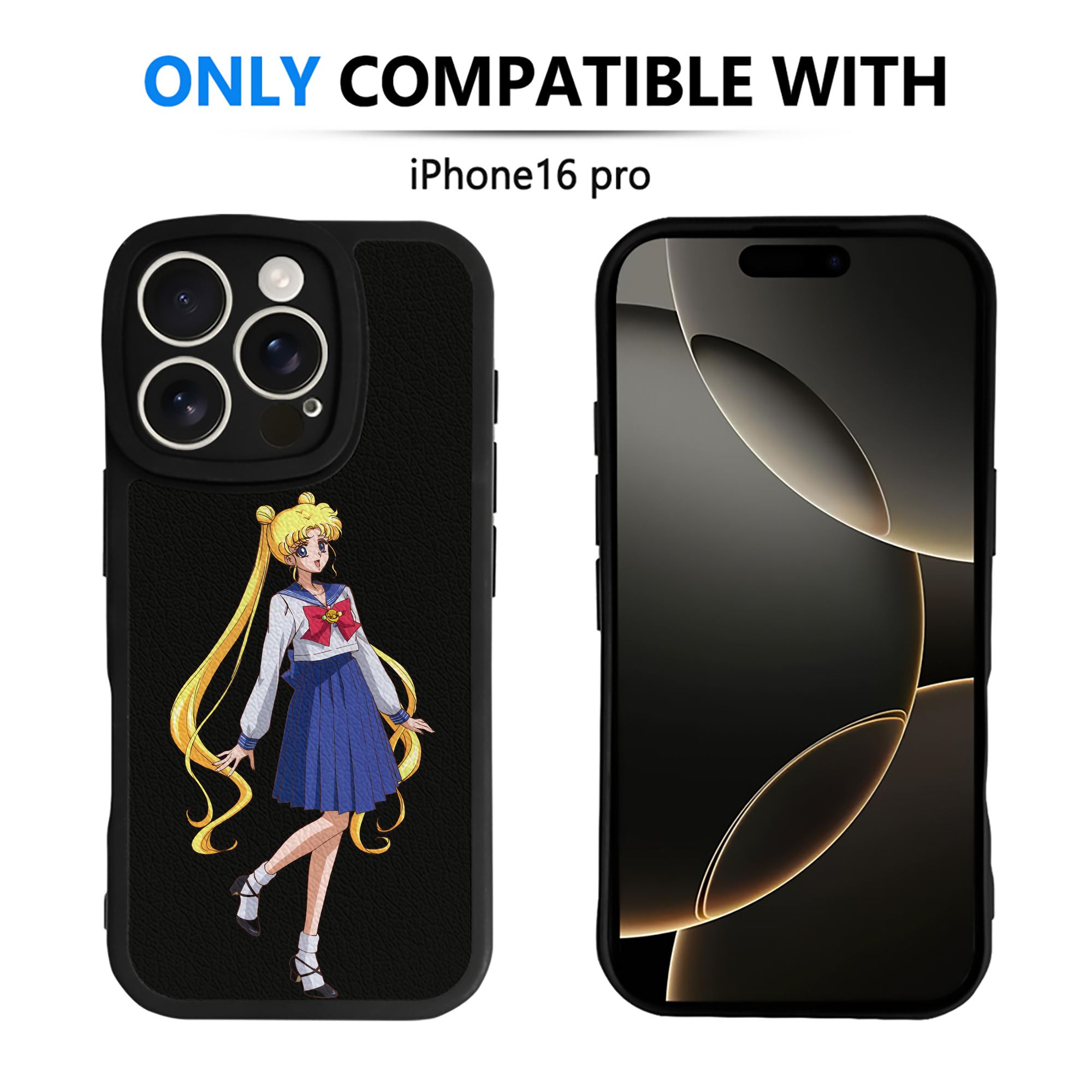 （画像用） 美少女戦士セーラームーン 愛野 美奈子 あいの みなこ Sailor Moon Aino Minako 【iPhone 16シリーズ対応】シリコンスマホケース（レザー調） 材質：シリコン